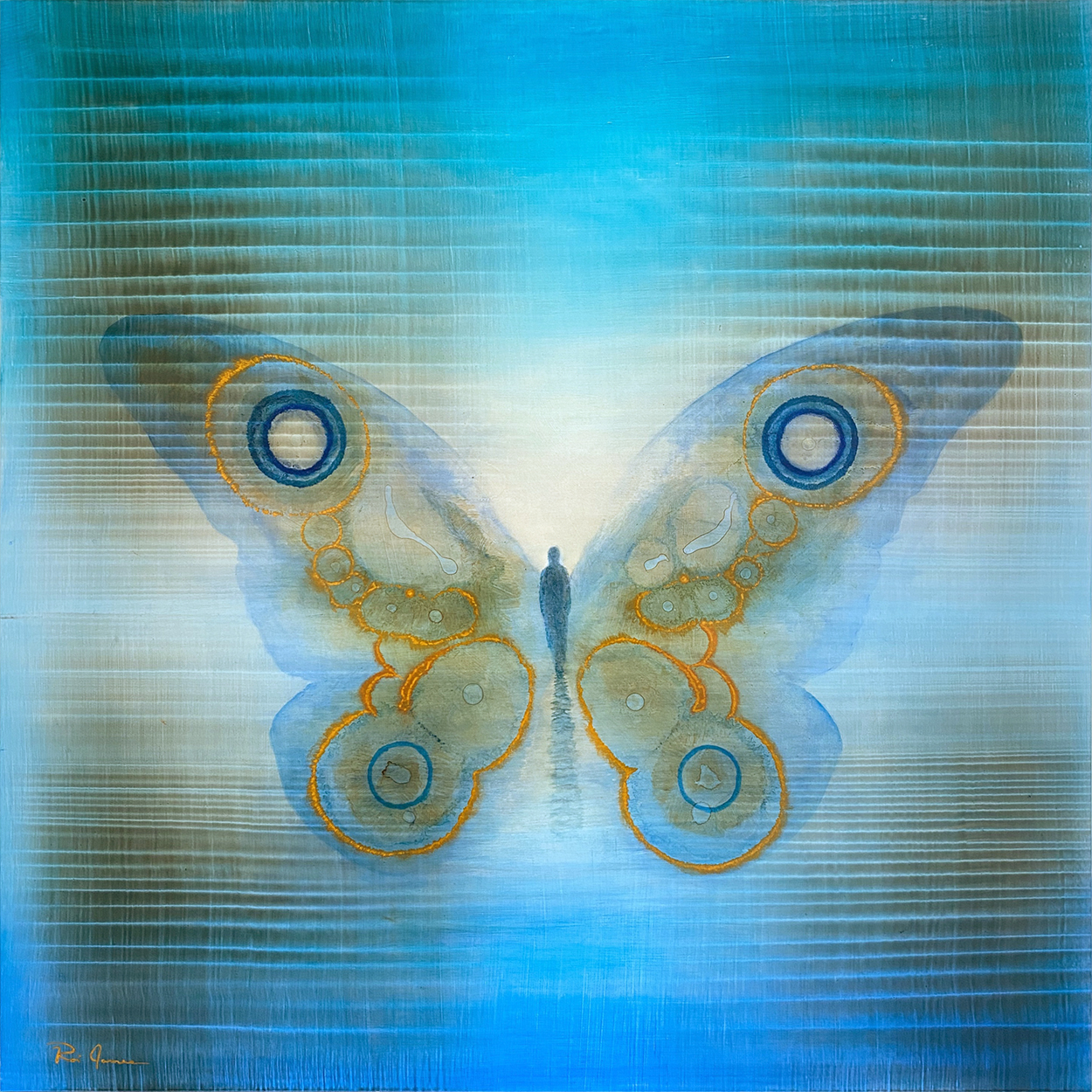 Papillon du Matin 04.24.20 – 2020, oil on panel, 30 x 30 – small